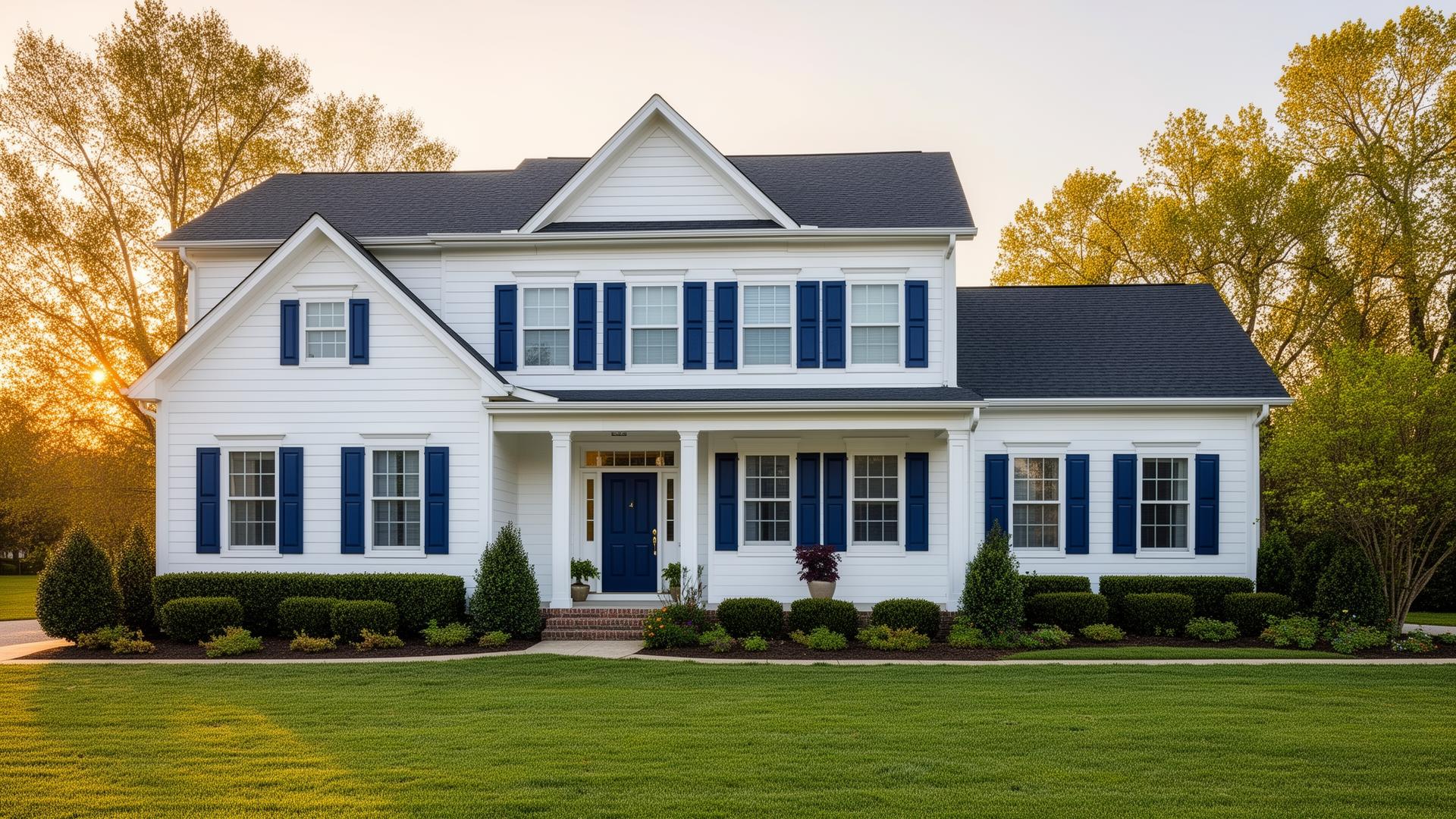 Freshly painted Kentucky home exterior
